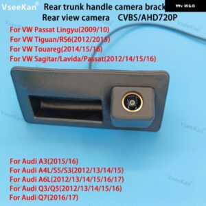 アウディ AHD720P CVBS リアビューリバースカメラ トランク ハンドル ブラケット A3 A4L A6L S3 S5 Q3 Q5 Q7 VWシリーズ パサート ティグアンゴールデン