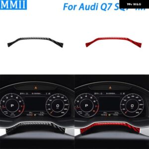 アウディ Q7 SQ7 4メートル 2016-2019 アクセサリーカーボン ダッシュボードスピード メーター パネル トリム ストリップ車内装飾 ステッカー