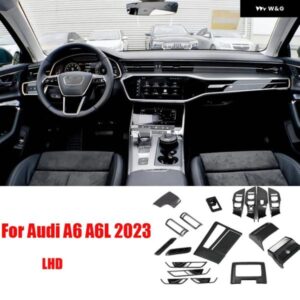 アウディ A6 A6L 2023 インテリア ウィンドウリフト ボタン スイッチカバー センター ギア シフト パネル カバー リア エアベント キックカバー