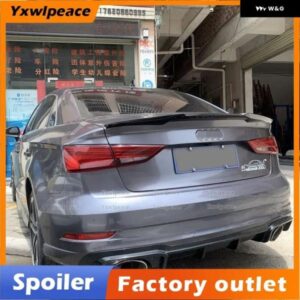 アウディ A3 セダン S3 スポイラー 2014-2020 ABS 材料プライマーカラーリア トランク リップ スポイラー ウイング スタイリング