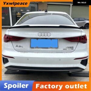 アウディ A3 S3 RS3 8Y 2021-24 セダン ABS 黒 M4 スタイル リア トランク リップ スポイラー カーアクセサリー