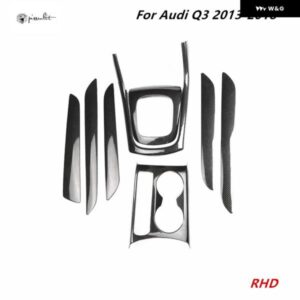 アウディ Q3 2013-17 18 インテリア 装飾アクセサリーカーボン スタイル センター コンソール ギア パネル ABS ステッカー