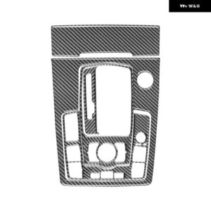 アウディ Q7 2007-2015 LHD リアルソフトカーボンカーセンター コンソール ギア シフト パネル カバー トリム インテリア