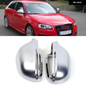 アウディ 1マットペアクロームバックミラー サイドミラー カバー ハウスキャップシェル蓋 A3 S3 8P 2008-2009/A4 S4 B8/A5 S5 B8/A6 S6 C6