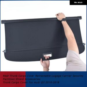 アウディ Q3 2010-2018 リア トランク カーゴコーブフォールド式 キャリア キャリア セキュリティ液晶シールドアクセサリー自動 オーガナイザー
