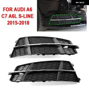 アウディ フロント フォグランプ ベゼル フォグライト フレーム A6 C7 A6L S-LINE 2015-2018 S-LINEモデル専用