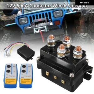 ジープ 12V 500A ウインチ ソレノイド リレー コンタクタ + ワイヤレス ウインチ リモート コントロール キット トラック ATV 5500-12000LBS ウインチ 500A