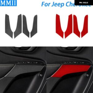 ジープ チェロキー 2014-2018 カーボンウィンドウリフトスイッチサイド パネル トリム カバー 車内 装飾 アクセサリー ステッカー