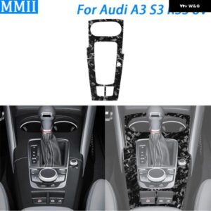 アウディ A3 S3 RS3 8V 2013-2019 カーボン ギア シフト ウォーター カップ ホルダー パネル カバー インテリア アクセサリー ステッカー