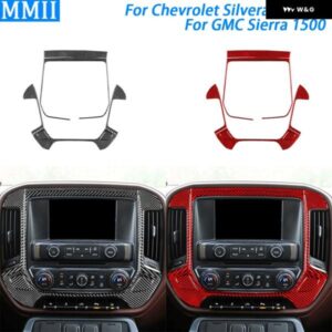 シボレー シルバラード GMC シエラ 2014-2018 カーボンセンター コンソール サラウンド パネル カバー トリム カーアクセサリー ス