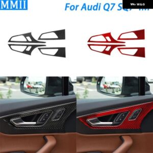 アウディ Q7 SQ7 4メートル 2016-2019 アクセサリー カーボン ドアハンドル メモリシート パネル トリム カバー 車内 装飾 ステッカー