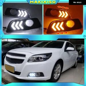 シボレー 2個 LED DRL デイタイム ランニングライト マリブ 2011-15 カー スタイリング フォグランプ ホールターニングライト