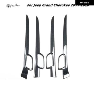 ジープ インサイドハンドル トリム グランド チェロキー 2011-14-2020 カー インテリア アクセサリー インテリア カーボン ドアハンドル