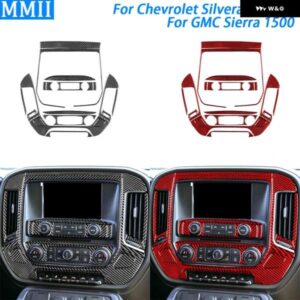 シボレー シルバラード GMC シエラ 2014-2018 カーボンセンター コンソール ラジオ CD AC パネル カバー カーアクセサリー ス