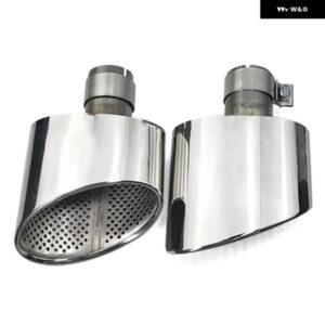アウディ 排気チップ A4 A5 A6 A7 RS4 RS5 RS6 RS7 マフラーチップ テール パイプ ステンレス エキゾースト パイプ 1ペア