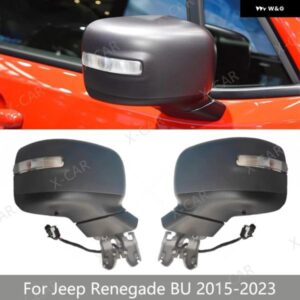 ジープ レネゲード BU 2015 2016-2023 加熱なし 外装 バックミラー 見た目ASSY サイドミラー ライトランプカバー フレーム ガラス