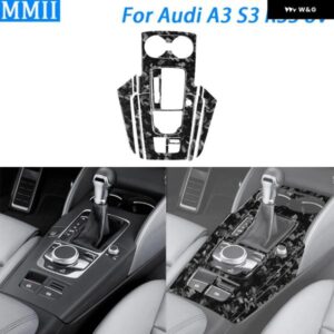 アウディ A3 S3 RS3 8V 2013-2019 カーボンセンター コンソール ギア シフト サラウンド トリム カバー インテリア アクセサリー STIC