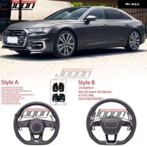 アウディ カーボン磁気 ステアリングホイール パドルシフター トリム A4 B9 A3 A6 C8 A6L Q6 Q7 A7 A7L A8L S6 S7 S8L RS6 RS7 TT TTRS