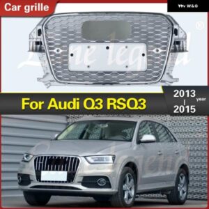 アウディ RSQ3 スタイル ラジエーター グリル フロント グリル レーシング グリル アッパー バンパー フード メッシュメッシュ Q3 2013 2014 2015
