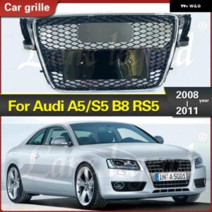アウディ A5/S5 B8 2008-11 フロント バンパー グリル カーアクセサリー RS5 スタイル レーシング グリル ハニカム吸気 グリル