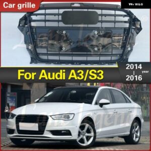アウディ A3/S3 2014-2016 レーシング グリル バンパー グリル フロント バンパー グリル メッシュフード フロントセンターミドル グリル メッシュ グリル