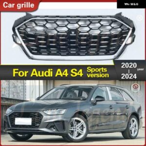アウディ A4 S4 2020-2024 スポーツ バージョン フロント バンパー グリル ラジエーター ハニカム グリル カーアクセサリー レーシング グリル ACCESORIOS