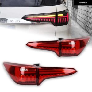 アウディ カー スタイリング トヨタ フォーチュナー テールライト 2016-2019 デザインダイナミック信号テールランプ LED テールライト DRL