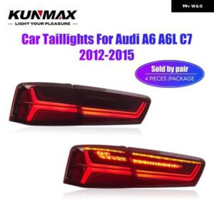 アウディ LED テールライト 発生 A6 A6L C7 2012-2015 C7PA 流れる水プラグアンドプレイフォグ DRL テールランプに