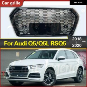 アウディ RSQ5 スタイル ラジエーター グリル フロント グリル レーシング グリル アッパー バンパー フード メッシュメッシュ Q5 Q5L 2018 2019 2020