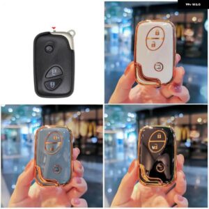 TPU キーケースカバー レクサス IS250 CT200 CT200H RX270 RX350 RX450 2 3 ボタン リモコンキーホルダー キーリングシェル