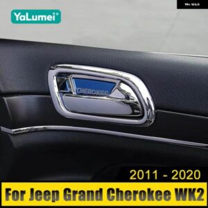 ジープ グランドチェロキー WK2 2011-20 車インナー ドアハンドル ボウルフレームカバー トリムケース