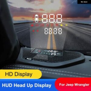ジープ ヘッドアップ ディスプレイ HD プロジェクタースクリーン HUDスピード超過ハザードアラーム ラングラー JL 18-24 インテリア に適合