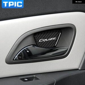 シボレー クルーズ 2009-2015 インテリア ドア ハンドルボウル トリム カバー STCIKERS 4個 カーボン 装飾
