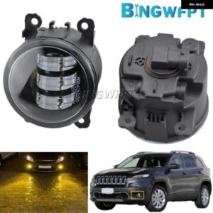 ジープ 1ペア フォグランプ チェロキー KL 2014 2015 2016 フォグランプ アセンブリ H11 LED 12V ヘッドライト デイタイム ランニングライト