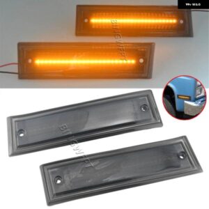 シボレー 2個 アンバー LED ダイナミック サイド マーカー ライトリピーター インジケータ ー ウィンカーランプ 1981-1991 C10