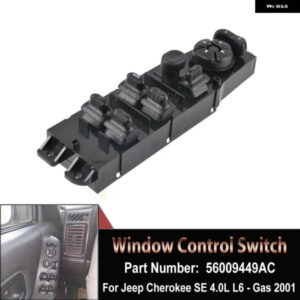 ジープ 1個 新 56009449AC チェロキー 4 ドア 1997-2001 パワーウィンドウ マスターコントロールスイッチ XJシリーズ左 4 ドア 68171681AA
