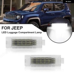 ジープ チェロキー レネゲード 2015-2021 2個 LED カーテシ コンパートメント ライト トランク ランプ グローブ ボックス ライト