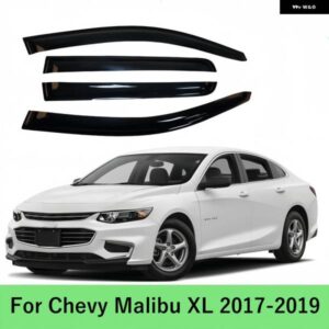 シボレー マリブ XL 2017 2018 2019 サイドウィンドウバイザー日雨ディフレクターガード日よけシェルター粘着カバー トリムカースタイ