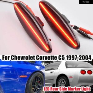 シボレー コルベット C5 1997-2004 車 LED アンバーリア サイドマーカー ライトインジケーターフェンダーパーキングランプ 1652