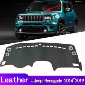 ジープ 革ダッシュマット ダッシュボード カバー パッドダッシュマットカーペットアクセサリー レネゲード 2014 2019 BU トレイルホーク