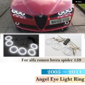 アルファロメオ 6個 SMD コットン ヘッドライト ライト DRL ウィンカーエンジェルアイリング ブレラスパイダー 159 2005 2011