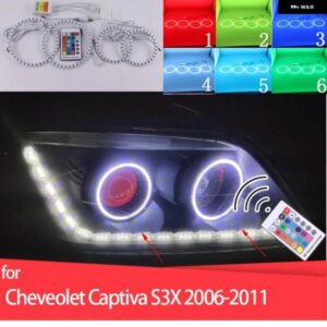 シボレー LED ライトリング RGB マルチカラー RF リモートコントロールリング エンジェルアイズ キャプティバ S3X 2006-2011