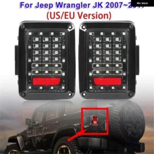 ジープ 1ペア LED テールライト リアブレーキリバース ウィンカーライト ラングラー JK 2007 2017 US/EU バージョン
