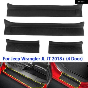 ジープ 4個 ブラック ドアシル ガードキット ラングラー JL JT 2018+ 4 ドア