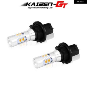 アウディ CANBUS PH24W PHC24WY アンバーホワイト 10-SMD LED フロントウィンカー電球 キャデラック GMC リンカーン ポルシェ など