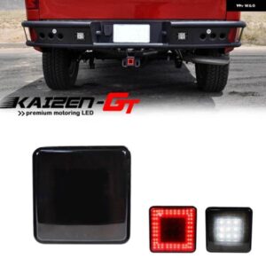 ジープ 1PC レッドホワイト LED テールブレーキライト バックアップリバースライトピックアップ トラック SUV クラス III 2インチ X 2インチ