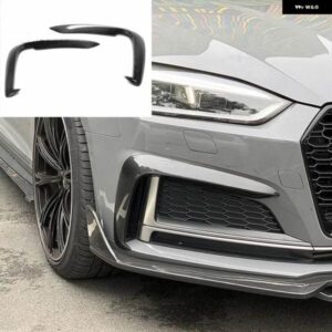 アウディ S5 SLINE カーボンフロント フォグランプ オートスプリッタースポイラーカバー ウィンドナイフ 2017-2019 専用スポーツバンパー
