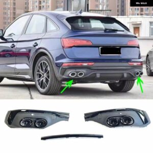 アウディ Q5 2021 2022 スポーツバックリアバンパー リップディフューザースポイラー排気ヒントマフラーパイプ Q5 ハッチバック 外装 部品