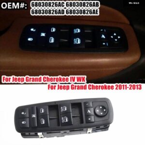 ジープ フロント左電動ウィンドウリフタースイッチ折りたたみ機能 68030826AC グランドチェロキー 2011 2012 2013 68030826AB