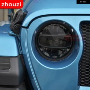 ジープ 2個 ラングラー JL 2019 2020 ヘッドライト ティントブラック フィルム クリア TPU ステッ